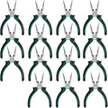 SINJEUN 15 Pack 6 Inch Needle Nose Pliers, Long Needle Nose Pliers with Wire Cutter, Insulated Handle Side Cutting Long Nose Pliers for Cutting and Bending Wire