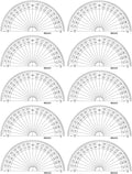 EBOOT 10 Pack Plastic Protractor, 180 Degrees Protractor for Angle Measurement Student Math, 4 Inches, Clear