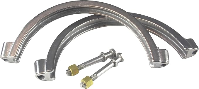 HFS(R) 8" High Pressure Tri Clover Sanitary Clamp for Tri Clamp Fitting Connection, Stainless Steel 304