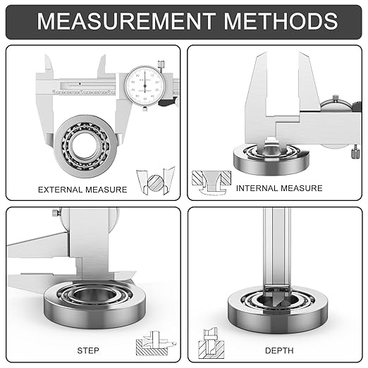 HDLNKAK Dial Caliper Shockproof Dial Caliper Precision Caliper with Watch 0-9" Range, 0.001” Resolution 6 Inch with 0.001" Precision Calipers 4-Way Measurement with Plastic Case
