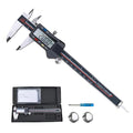 Digital Caliper, 0-6 Inch/150mm Stainless Steel Vernier Caliper Digital Micrometer with Large Screen, Easy Switch from Inch Metric Fraction, Equipped with A Data Output Port