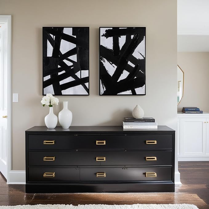 Zessonic Black And White Abstract Wall Art, Black Painting Stroke Graffiti Artwork Print for Living Room, Bedroom, Office Decor,24" x 36" x 2