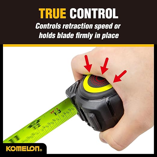 Komelon 25' Retraction Control Tape Measure