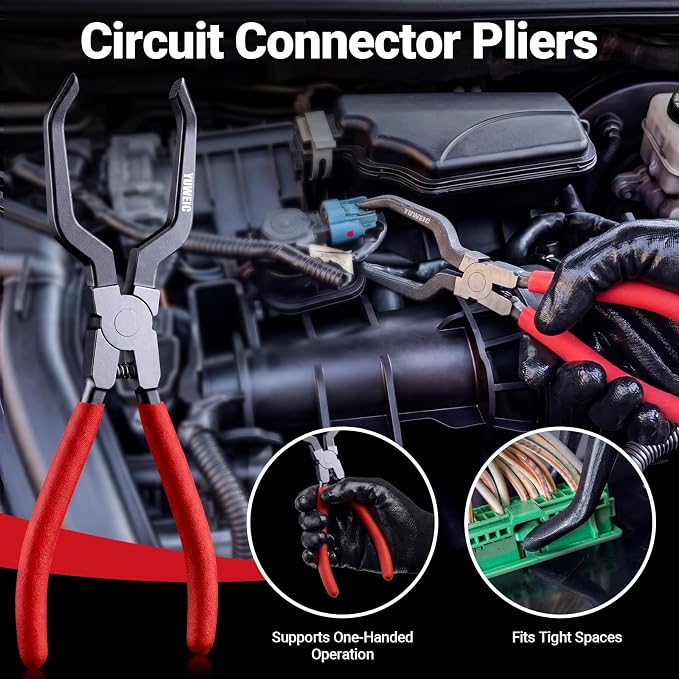 5 PCS Electrical Disconnect Pliers - Electrical Disconnect Pliers Set Locking Tab Disconnect for Car Sensors, Wiring Harnesses