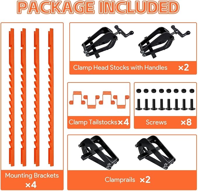 43 inch Pressure Panel Clamps 2 Pack, 4-Way Pressure Steel Clamps