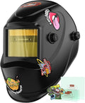 YESWELDER Auto Darkening Welding Helmet, Blue Light Blocking, 1/1/1/1 True Color Solar Powered Welding Hood with 2 Arc Sensors, Wide Shade 3.5/9-13 Welder Mask for TIG MIG ARC and Grind