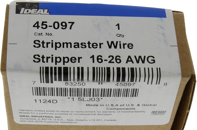 IDEAL Electrical Stripmaster Manual Wire Strippers, #16 to #26 AWG