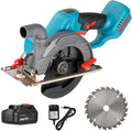 Brushless Cordless Circular Saw with 4000mAh Battery- 6900 RPM, Compact & Lightweight- Small Circular Saw for Wood, Soft Metal, Plastic, Tile (Circular Saw with Battery)