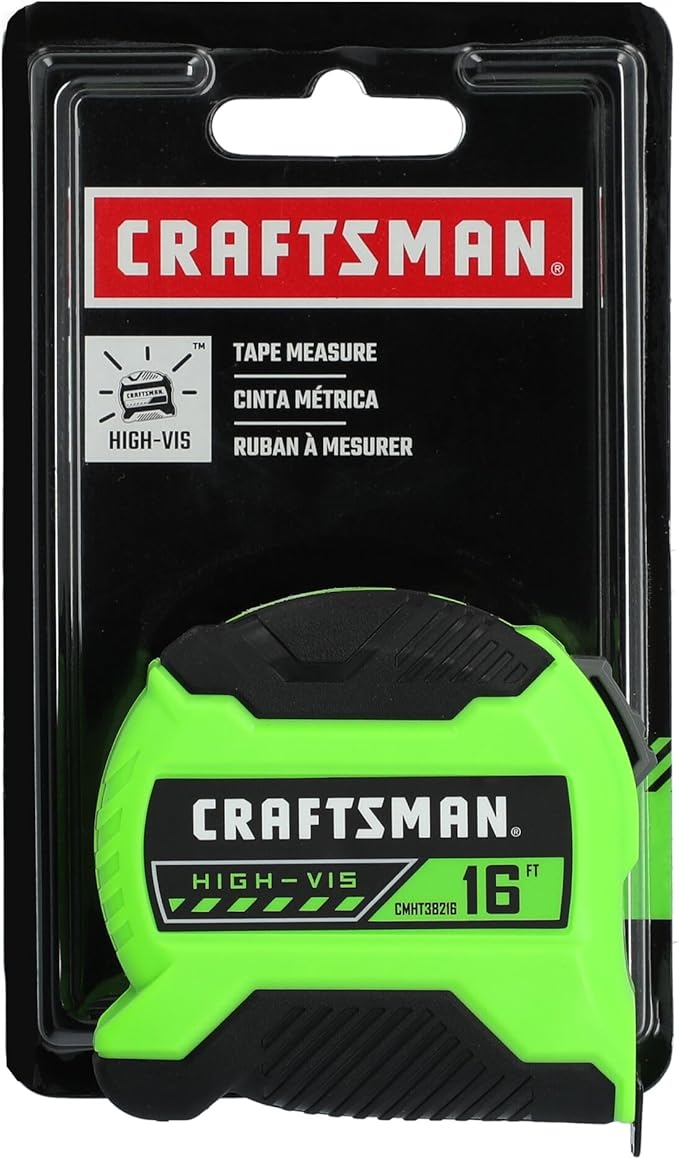 CRAFTSMAN High-Visibility Tape Measure 16 FT (CMHT38216S)