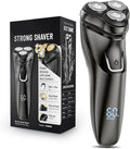 Electric Razor for Men Cordless: Wet or Dry Rotary Shaver for Men for Travel - USB Fast Charging, 𝐒𝐞𝐧𝐬𝐢𝐭𝐢𝐯𝐞 𝐒𝐤𝐢𝐧 𝐂𝐚𝐫𝐞, Pop-up Trimmer, Gifts for Father's Day Mysterious Black