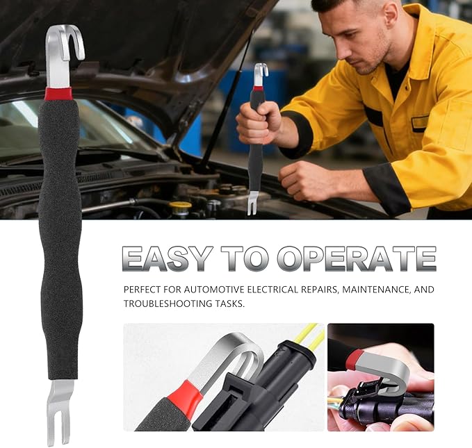 PPZ 2PCS Electrical Disconnect Pliers 13120, 7.48"x0.39" Automotive Electrical Terminal Connector Separator Removal Tool, Automotive Electrical Connector Removal Tool for Car Truck