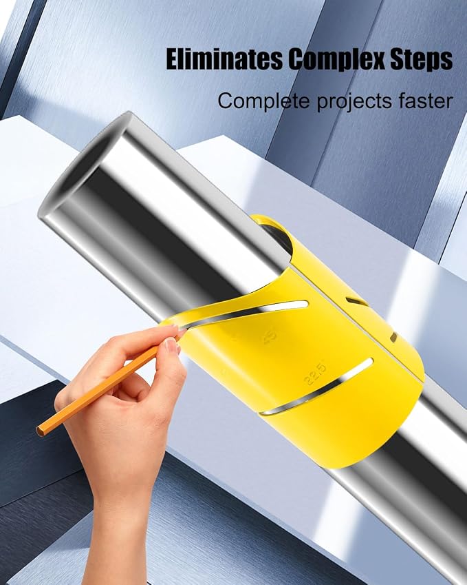 6PCS Magnetic Pipe Cutting Guide Kit Pipe Marking Tool for 45°, 90°, 22.5° and Saddle Cuts Includes Sizes 1-5/8" 1-7/8" 2-3/8" 2-7/8" 3-1/2" 4-1/2"