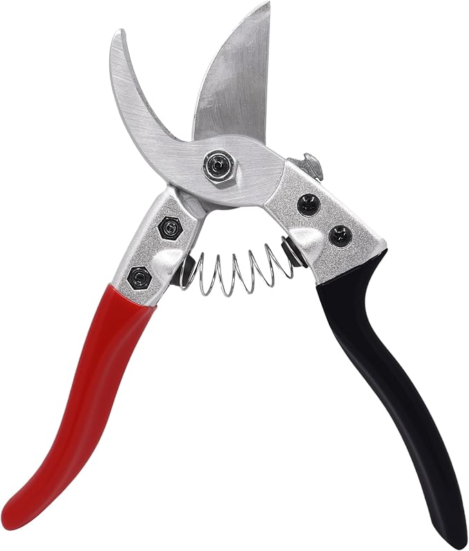 Zenport QV8 Q Series V8 Professional Chrome-plated Pruner, Black/Red