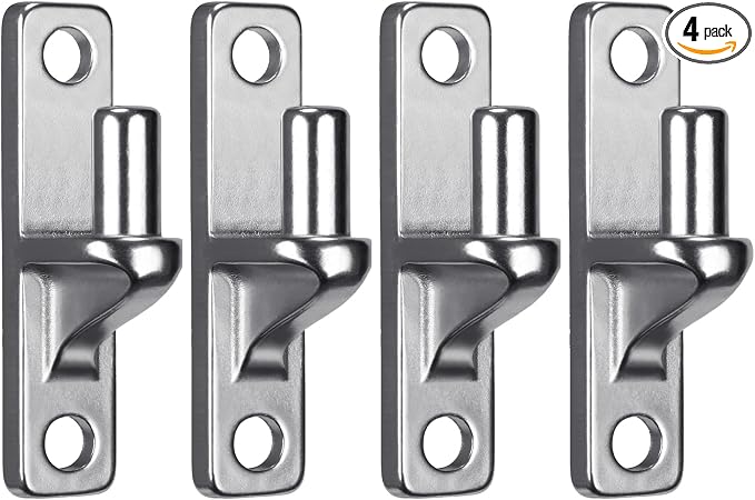 Insaga Cast Gate Hinges 304 Stainless Steel Heavy Duty 4 Pack, One-Piece Non-Welded Wall Mount with 5/8" Pin for Gates Fences Barn Chain Link Gate