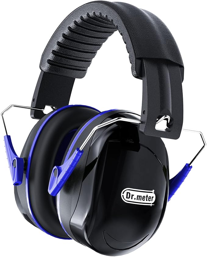 Dr.meter Noise Reduction Ear Muffs, SNR31dB Hearing Protection Sensory Earmuffs, Noise Cancelling Headphones for Adults Ear Protection for Gun Range, Yard Work, Mowing, Monster Truck, Fireworks