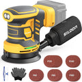 Cordless Random Orbital Sander Compatible for Dew 20V Max, 5-Inch Brushless Orbit Sander with 19000 RPM 6 Variable Speed, Electric Hand Sander With Dust Collector for Woodworking Sanding (No Battery)