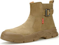 GLANOUDUN Welding Work Boots for Men Slip on Steel Toe Shoes for Men Indestructible Steel Toe Boots Welder Men's Working Shoes Fireproof Safety Footwear for Construction Men's Work & Safety Footwear