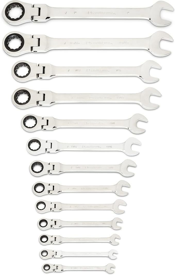 GEARWRENCH 25-Pc. Flex Combination Ratcheting Wrench Set, SAE/MM - 86730 (Pack of 2)