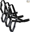 PetSafe Easy Walk Harness for Dogs - Pull-Free Walks - Patented Martingale Loop Design - Front Chest Leash Attachment - Comfort Straps - Breathable Harness Design - Medium, Charcoal/Black (Pack of 3)