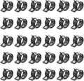 50pcs 1.02" ID Constant Tension Band Hose Clamps, 26mm Spring Band Type Action Hose Clamp Manganese Steel Fuel Line Clamp Low Pressure Air Clip Clamp for Fuel Hose Line Water Pipe Air Tube black