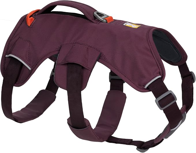 Ruffwear, Web Master, Multi-Use Support Dog Harness, Hiking and Trail Running, Service and Working, Everyday Wear, Purple Rain, XX-Small