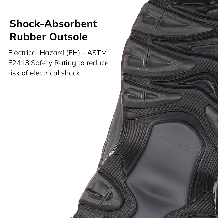 Skechers Men's Cankton Steel Toe Construction Shoe - Electrical Hazard Rated, Memory Foam