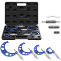 Outside Micrometer Set 0-4" Range, 4-Piece Precision Micrometer Measuring Tools with Carbide Tips, 0.0001" Graduation, Includes Standards & Case