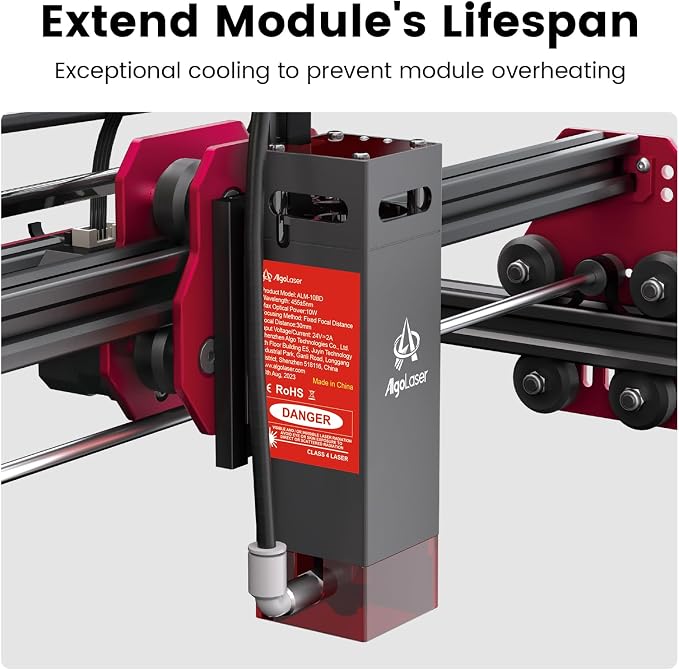 AlgoLaser Air Assist for Laser Engraver – Air Assist Pump Kit with Adjustable 30L/Min Airflow, Remove Smoke & Dust, Protect Laser Lens, Reduce Surface Temperature, Low Noise for Laser Engraving