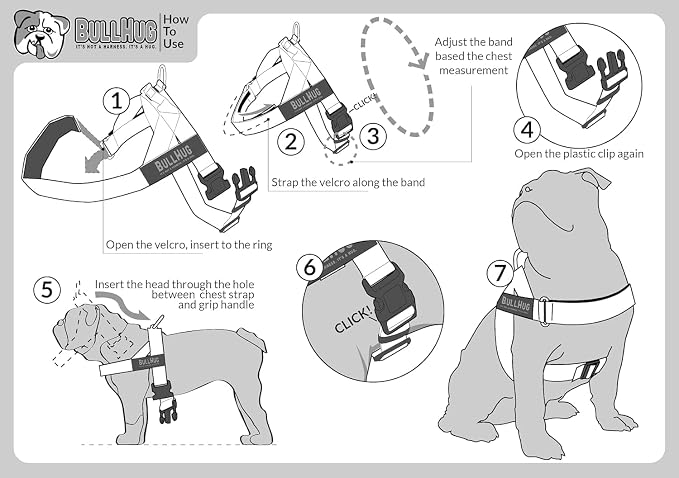 Adjustable Dog Harness– No Pull, No Choke – for English Bulldogs, French Bulldogs, Pugs & Broad-Chested Breeds – Easy, Safe Walks (Baby Pink, XL)