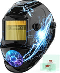 YESWELDER Auto Darkening Welding Helmet, Blue Light Blocking, 1/1/1/1 True Color Solar Powered Welding Hood with 2 Arc Sensors, Wide Shade 3.5/9-13 Welder Mask for TIG MIG ARC and Grind