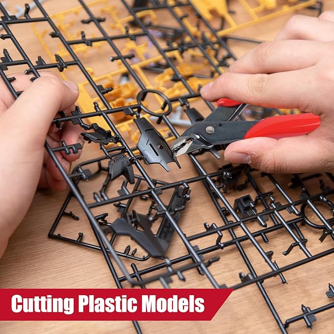 1 Pack Micro Wire Cutters, 5 Inches Flush Cutters Pliers, Diagonal Side Cutters Nippers, Zip Tie Sprue Cutter for Electronics, Plastic Models, Jewelry (Red)