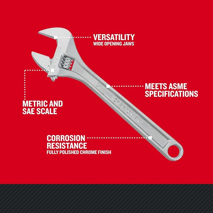 CRAFTSMAN Adjustable Wrench, 12-Inch (CMMT81624)