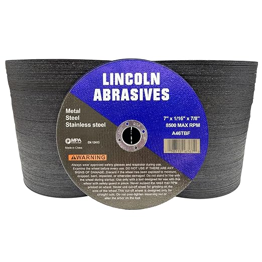 200-Pack 7" x 1/16" x 7/8" Cut-Off Wheels Metal & Stainless Steel