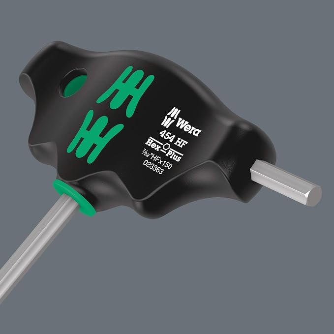 Wera - 5023451001 454/10 HF Set Imperial 1 Screwdriver Set T-Handle Screwdrivers Hex-Plus with Holding Function, Imperial, 10 Pieces