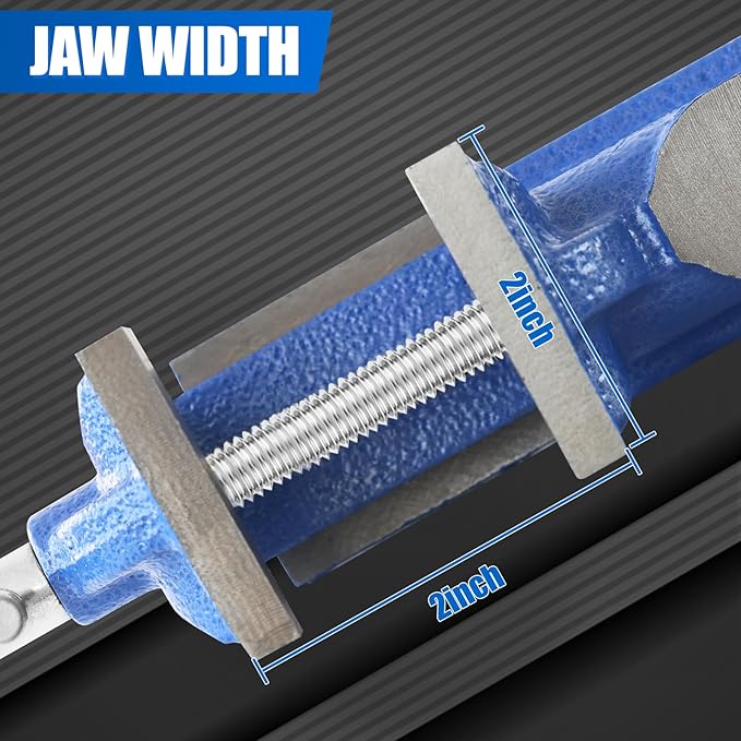 Mini Table Clamp, 2" blue, Small Bench Vise, Upgraded cast steel manufacturing Jewelers Hobby Clamps Craft Repair Tool Portable Work Bench Vise (Mini)
