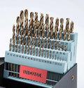 HIDOTOL 60PCS Cobalt Drill Bit Set M35 HSS Twist Jobber Drill Bits for Hardened Metal, Stainless Steel, Cast Iron, Plastic and Wood #1 - #60 with Indexed Metal Case