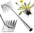 LOOHOI Weed Puller Tool, Heavy-Duty Stainless Steel Weeding Tool with Extendable Handle, Portable Garden Weed Removal Tool for Vegetable Gardening Backyard Farm Planting & Weeding
