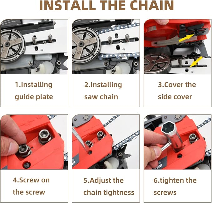 4 Pack 24 Inch Chainsaw Chain .050" Gauge, 3/8" Pitch, 84 Drive Links, 24 Inch Replacement Chains Fit for Husqvarna 460, 460 Rancher, Stihl MS 260, Echo, Poulan, Makita and More