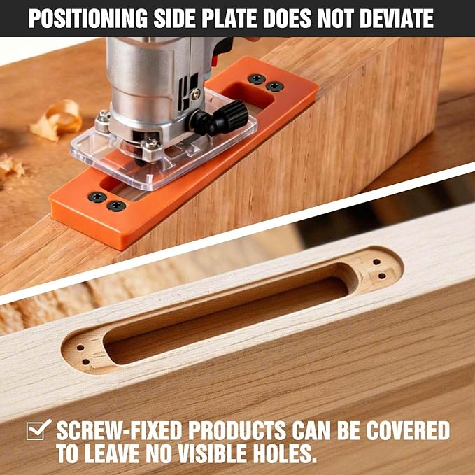 Hidden Door Hinge Jig, Hidden Hinge Mortiser Template, Concealed Hinge Jig, Resistance to Deformation Lightweight, Reusable Design (Yellow Grooving Jig, 6 inches)