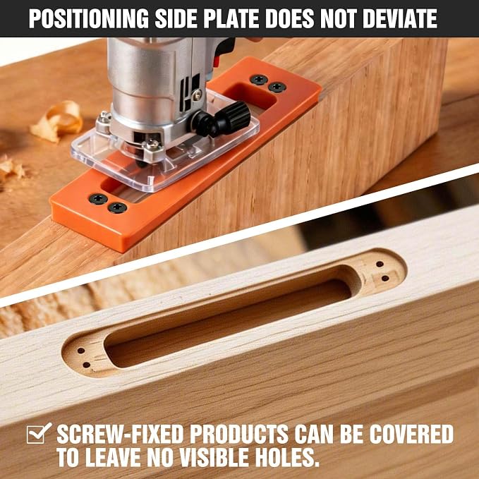 Hidden Door Hinge Jig, Hidden Hinge Mortiser Template, Concealed Hinge Jig, Resistance to Deformation Lightweight, Reusable Design (Yellow Grooving Jig, 7 inches)