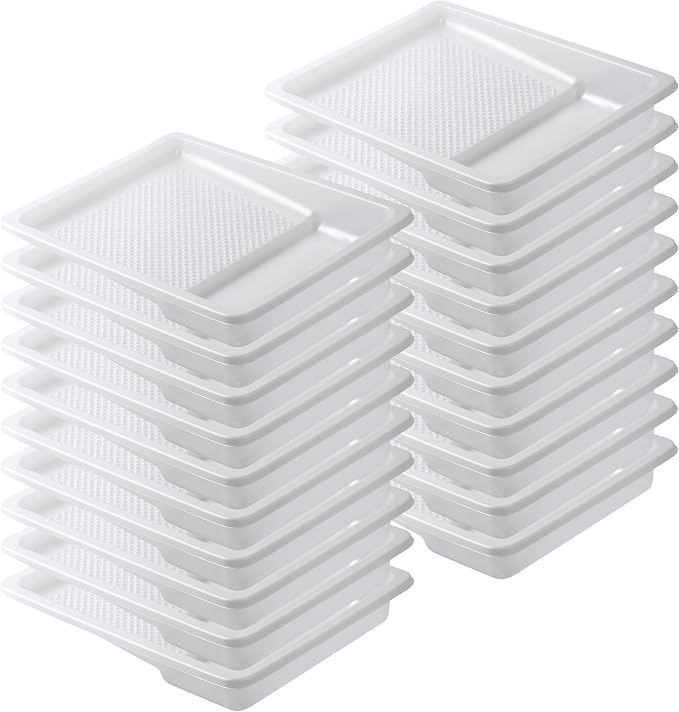 Bates- Paint Tray Liner, 9 Inch, 20 Pack, Paint Pans Trays, Plastic Paint Tray, Disposable Paint Tray, Paint Roller Tray, Paint Trays for Painting Walls, Roller Tray Liners, Paint Pan Liners