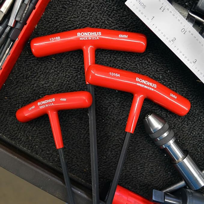 Bondhus 13187 Set of 8 Balldriver and Hex T-handles, sizes 2-10mm