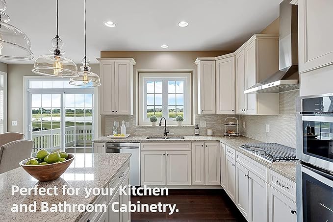 DecoBasics (20 PCS) Full Overlay Soft Close Cabinet Hinges for Kitchen Cabinets - 105° Face Frame Concealed Cabinet Door Hinge -3 Way Adjustability -Clip on Plate & Matching Screw 4 Easy Installation