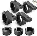Nilight - 90020D 4PCS Mounting Bracket Kit LED Off-Road Light Horizontal Bar Tube Clamp Roof Roll Cage Holder,2 Years Warranty, Black for 1"/1.5"/1.75"/2" Bar (Pack of 10)