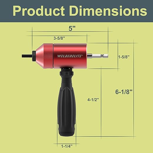 Rivet Nut Drill Adapter Kit - Dual Drive Modes: Drill/Ratchet, with 270pcs Nuts & 36pcs Mandrels (red)