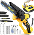 Cordless Mini Chainsaw Compatible with Dewalt 20V MAX Battery, 6 Inch & 8 Inch Small Electric Chainsaw Brushless, Auto Oiler, Handheld Pruning Tree Saw Gift for Men Dad Husband Fathers (Tool Only)