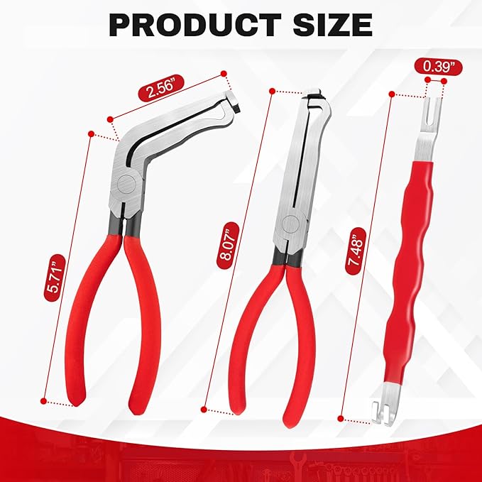 Beaiguna 3PCS Electrical Disconnect Pliers, Upgrade Electrical Connector Pliers, Automotive Electrical Connector Removal Tool, Automotive Electrical Terminal Connector Separator Removal Tool for Cars