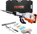 VEVOR Demolition Jack Hammer, 3500W Jack Hammer Concrete Breaker 1900 BPM Heavy Duty Electric Jack Hammer, 2pcs Chisel w/Gloves & 360°C Swiveling Front Handle for Trenching and Breaking Holes