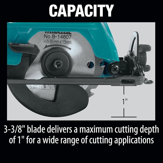 Makita SH02R1-R 12V MAX CXT Brushless Lithium-Ion 3-3/8 in. Cordless Circular Saw Kit (2 Ah) (Renewed)