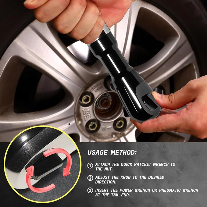 1/2" Offset Extension Wrench, 120Nm Impact-Ready Ratchet, 430mm | Features a 42T precision gear for smooth operation,Specifically designed to easily access narrow auto repair working spaces